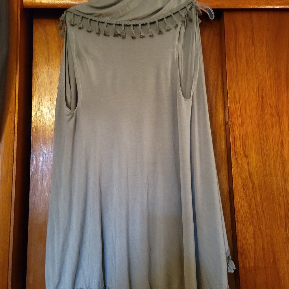 Olive green shrug duster